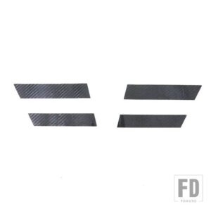 ロータスエミラ 2021-2023 PVC 素材三角窓リア装飾ステッカー車外装 - Carbon Fiber Pattern