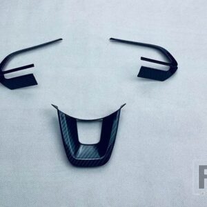 トヨタ ライズ Z A200A A200 2019 2020 カーボンスタイルステアリングホイールパネルカバーベゼルトリムインサートバッジモールドガーニッシュ - Carbon Fiber Style