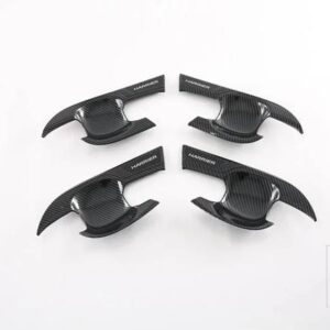 トヨタ ハリアーヴェンザ XU80 2020 2021 ABS クロームドアハンドルボウルカバーカップキャビティトリムインサートキャッチモールドガーニッシ - carbon fiber style