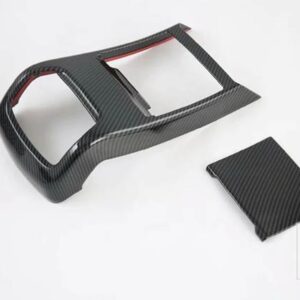 メルセデスベンツ CLAクラス C118 CLA180 200 250 2019-2021 カーボンスタイルメッキアームレストボックスリアエアベントフレームトリムカバー - Low version