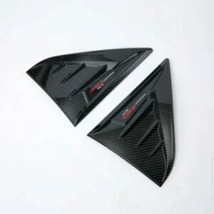 ホンダ CRV CR-V 2020 2021 カーアクセサリー ABS クロームエアフローベントフェンダートリムバッジステッカー - Black