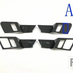 アウディ Q5 年度 2018-21 飾るアクセサリー ABS インナードアハンドルカバーキャッチボウルトリム挿入ベゼルフレームガーニッシュ - Carbon fiber style A