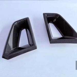 シボレー コロラド 2024 2025 カーアクセサリー ABS クロームミドルグリルエアアウトレット装飾トリムモールドガーニッシュ - carbon fiber style