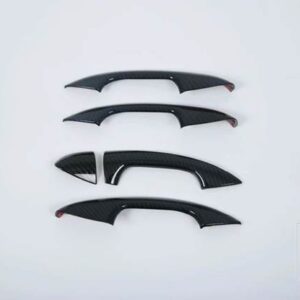 メルセデス ベンツ CLAクラス C118 CLA180 200 250 2019-2021 カーアクセサリー ABS クロームドアハンドルカバートリム - carbon fiber style