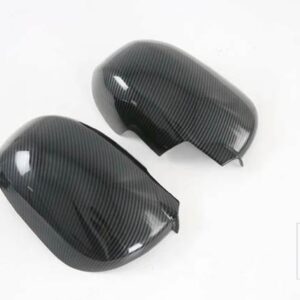 三菱 RVR ASX アウトランダースポーツ ES 2020 2021 ABS クロームドアサイドミラーカバートリムリアビューキャップオーバーレイモールドガーニ - carbon fiber style