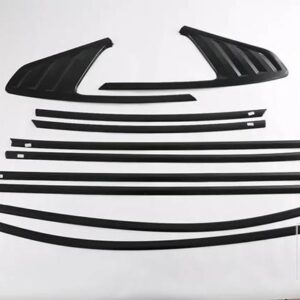 ハン EV DM 2022 2023 カーアクセサリーピアノブラックボディスタイリングスティックウィンドウガーニッシュストリップトリム - For 550KM version