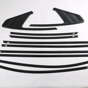 ハン EV DM 2022 2023 カーアクセサリーピアノブラックボディスタイリングスティックウィンドウガーニッシュストリップトリム - For 605KM version