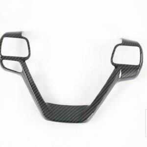 トヨタ シエナ XL30 2015-2020 カーアクセサリーステアリングホイールパネルカバーベゼルトリムインサートバッジモールドガーニッシュ - Carbon Fiber Style