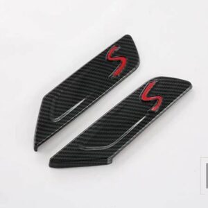 ミニクラブマン F54 2022 カーアクセサリーカーボンスタイルエアフローベントフェンダートリムバッジ - carbon fiber style