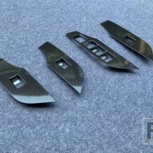 トヨタ RAV4 XA50 2019-2024 カーボンスタイルドア窓アームレストカバースイッチパネルトリムモールディングガーニッシュ - Left Hand Drive4