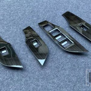 トヨタ RAV4 XA50 2019-2024 カーボンスタイルドア窓アームレストカバースイッチパネルトリムモールディングガーニッシュ - Left Hand Drive