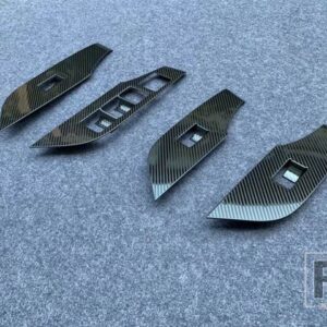 トヨタ RAV4 XA50 2019-2024 カーボンスタイルドア窓アームレストカバースイッチパネルトリムモールディングガーニッシュ - Right hand driving