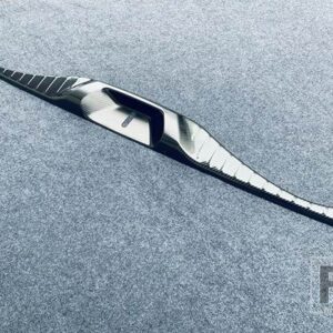 トヨタ アルファード ヴェルファイア 40 シリーズ 2023 2024 ステンレスリアトランクスカッフプレートドアシルカバーモールドガーニッシュ - Carbon Fiber Style