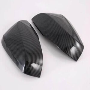 トヨタ カローラクロス XG10 2020 2021 ABS クロームドアサイドミラーカバートリムリアビューキャップオーバーレイモールドガーニッシュ - carbon fiber style