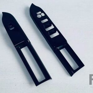 スズキ スペーシアカスタム MK54S MK94S 2024 2025 ABS フロントドア窓アームレストカバースイッチパネルトリムモールディングガーニッシュ - Piano Black