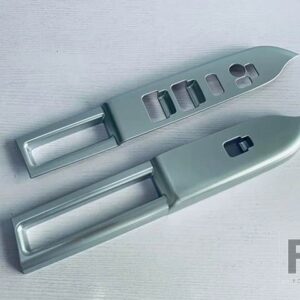 スズキ スペーシアカスタム MK54S MK94S 2024 2025 ABS フロントドア窓アームレストカバースイッチパネルトリムモールディングガーニッシュ - Silver