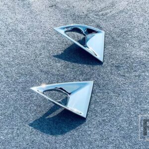 日産 エクストレイルローグ T33 2021 2022 カーアクセサリーカーボンスタイルフロントフォグライトランプカバートリムモールドベゼル - ABS Chrome