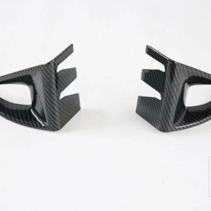 日産 エクストレイルローグ T33 2021 2022 カーアクセサリーカーボンスタイルフロントフォグライトランプカバートリムモールドベゼル - carbon fiber style