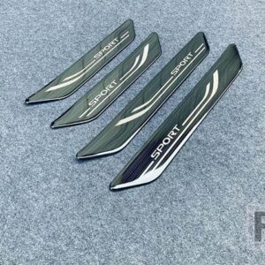 レクサス RX ALA10/ALH10RX350 450H 500H 2022 2023 ステンレス外側ドアシルパネルスカッフプレートキックステップトリムカバー - Black