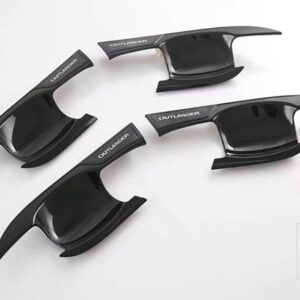 三菱 アウトランダー GM GN 2022 2023 ABS クロームドアハンドルボウルカバーカップキャビティトリムインサートキャッチモールドガーニッシュ - piano black