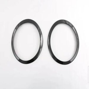 ミニクラブマン F54 2022 カーアクセサリー ABS フロントヘッドライトヘッドライトランプカバートリムモールドフレーム - carbon fiber style