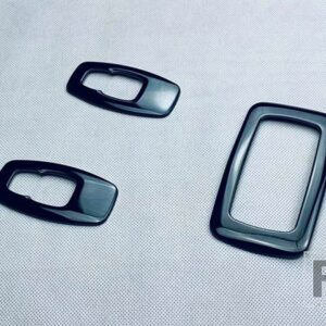 日産 エクストレイルローグ T33 2021 2022 カーアクセサリーステンレスバックインテリアライト読書灯トリムカバー - Black