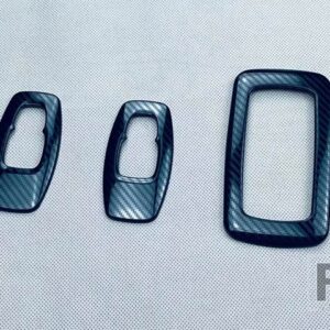 日産 エクストレイルローグ T33 2021 2022 カーアクセサリーステンレスバックインテリアライト読書灯トリムカバー - Carbon Fiber Style