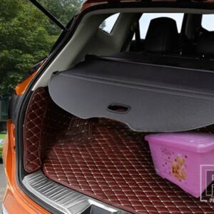 日産 キャシュカイ J10 2008-2013 アルミ + キャンバスリアカーゴカバープライバシートランクスクリーンセキュリティシールドシェードアクセサ - Black