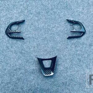 トヨタ RAV4 XA50 2019-2024 カーアクセサリー ABS クロームステアリングホイールパネルカバーベゼルトリムインサートバッジモールドガーニッシ - Carbon Fiber Style