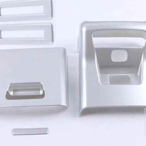 キャデラック XT6 2019 2020 カーアクセサリー ABS プラスチッククロームメッキアームレストボックスリアエアベントフレームトリムカバー - Silver