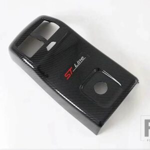 フォード エスケープクーガ 2020 2021 カーアクセサリー ABS プラスチッククロームメッキアームレストボックスリアエアベントフレームトリムカ - Carbon Fiber Style