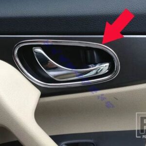 日産 キャシュカイ J11 2015-2020 カーアクセサリー ABS クロームインナードアハンドルカバーキャッチボウルトリム挿入ベゼルフレームガーニッ - White