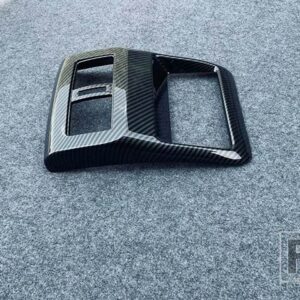 日産 エクストレイルローグ T33 2021 2022 カーアクセサリー ABS クロームメッキアームレストボックスリアエアベントフレームトリムカバー - Carbon Fiber Style
