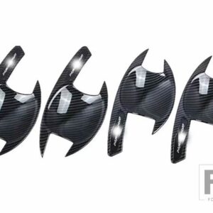 三菱 パジェロスポーツ QF 2020-2022 ABS クロームドアハンドルボウルカバーカップキャビティトリムインサートキャッチモールドガーニッシュ - carbon fiber style