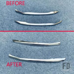 トヨタ ハリアーヴェンザ XU80 2020 2021 カーアクセサリーステンレスフロントとリアバンパープロテクタートリム - Before and after
