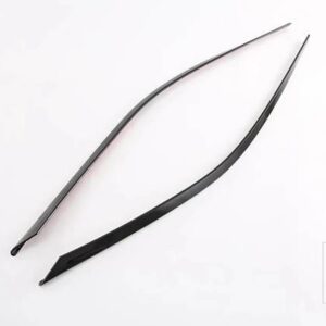 トヨタ シエナ XL40 2021 2022 カーアクセサリーカーボンスタイルピアノブラックヘッドランプランプアイブロウトリムモールディング - piano black