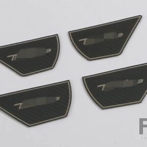 マツダ 3 アクセラセダン BP 2019 2020 ステンレスインナードアハンドルカバーキャッチボウルトリム挿入ベゼルフレームガーニッシュ - Carbon Fiber Style