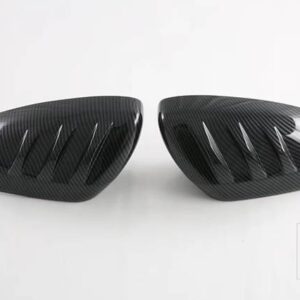 MG ZS 2017-2023 カーアクセサリーカーボンスタイルドアサイドミラーカバートリムリアビューキャップオーバーレイモールドガーニッシュ - carbon fiber style