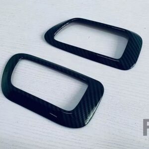 ダイハツ タント 2022 2023 カーアクセサリー ABS ピアノブラックフロントドアインテリアハンドルカバーグラブボウルトリム - Carbon Fiber Style