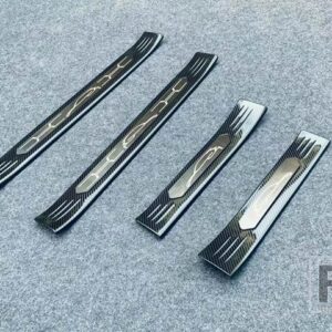 トヨタ ハリアーヴェンザ XU80 2020 2021 ステンレス OOUSIDE ドアシルパネルスカッフプレートキックステップトリムカバープロテクター - Carbon Fiber Style