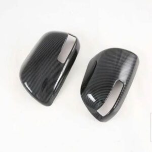 トヨタ シエナ XL30 2013-2020 ABS クロームドアサイドミラーカバートリムリアビューキャップオーバーレイモールドガーニッシュ - carbon fiber style