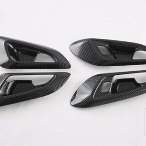 シボレー シーカートラックス 2023 2024 ABS カーボンスタイルインナードアハンドルカバーキャッチボウルトリムインサートベゼルフレームガーニ - Carbon Fiber Style