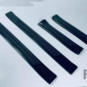スバル CROSSTREK インプレッサ 2023 2024 ステンレス OOUSIDE ドアシルパネルスカッフプレートキックステップトリムカバープロテクター - Black Titanium