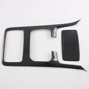 DENZA D9 DMI EV 2022 2023 2024 カーアクセサリーカーボンスタイルギアシフトパネルセンターコンソールカバートリムフレームスタイリング - Carbon Fiber Style