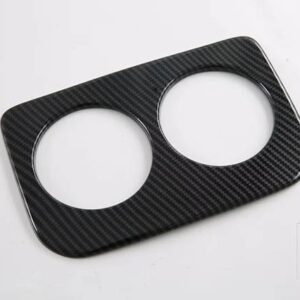 スバル CROSSTREK インプレッサ 2023 2024 カーアクセサリーリアドリンクカップホルダークロームトリムカバーベゼルサラウンドフレームスタイリ - Carbon Fiber Style