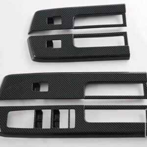 三菱 右席駆動 トライトン L200 2023 2024 カーボンスタイルドア窓アームレストカバースイッチパネルトリムモールディング
