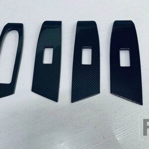 マツダ CX-50 2023 2024 カーアクセサリーステンレスドア窓アームレストカバースイッチパネルトリムモールディングガーニッシュ - Carbon Fiber Style