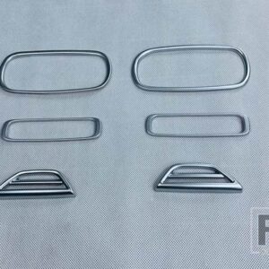 トヨタ アクア XP210 2021 2022 ABS クロームエアベントアウトレットカバーダッシュボードトリムベゼルフレームモールドガーニッシュアクセント - Matte