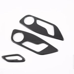ハン EV DM 2022 2023 カーアクセサリーカーボンスタイルインテリアインナーシート調整スイッチノブボタンカバートリム - Carbon Fiber Style