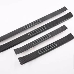 唐 II EV タン EV 2022 2023 カーボンスタイル内側外側ドアドアシルパネルスカッフプレートキックステップトリムカバープロテクター - external
